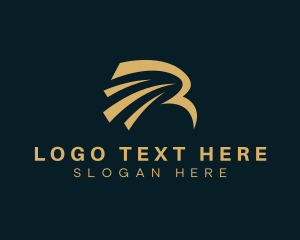 Lettermark - Eagle Aviation Letter R logo design