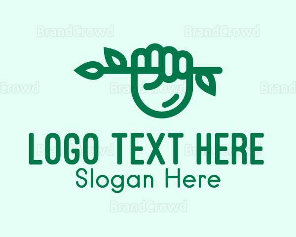 Eco Branch Hand Logo