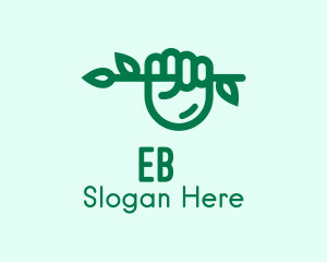 Eco Branch Hand  logo design