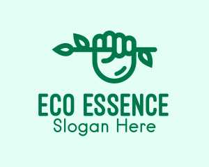 Eco Branch Hand  logo design