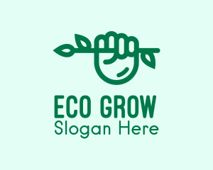 Eco Branch Hand  logo design