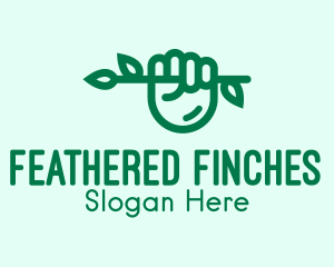 Eco Branch Hand  logo design