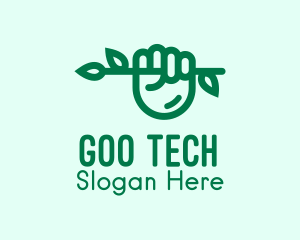 Eco Branch Hand  logo design