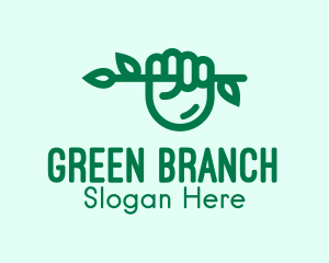 Branch - Eco Branch Hand logo design