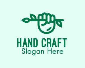 Hand - Eco Branch Hand logo design
