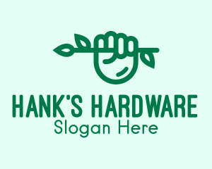 Eco Branch Hand  logo design