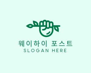 Eco Branch Hand  logo design