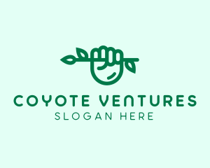 Eco Branch Hand  logo design