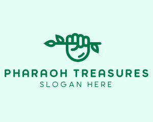 Eco Branch Hand  logo design