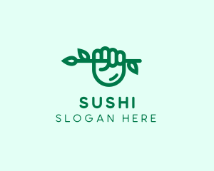 Eco Branch Hand  logo design