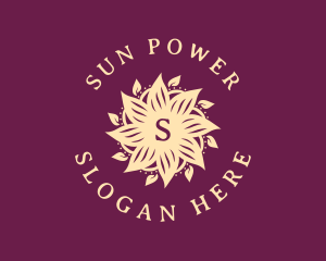 Flower Sun Ornament logo design