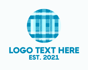 Detailed - Blue Tartan Pattern logo design