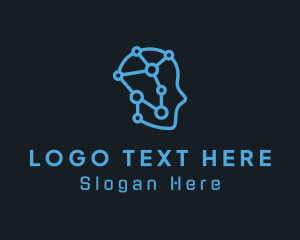 Program - Technology Humanoid Head logo design