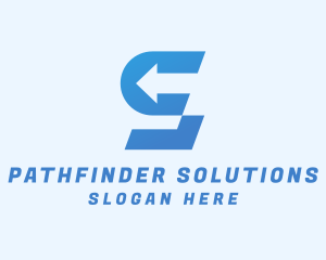 Directional - Blue Arrow Letter S logo design