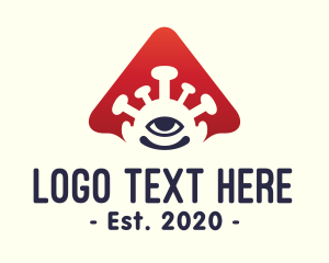 Virology - Virus Infection Eye logo design