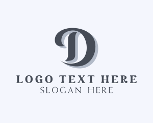 Letter D - Luxury Script Business logo design