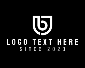Black And White - Modern Shield Letter B logo design