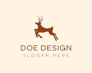 Doe - Wild Deer Animal logo design