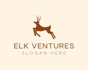 Elk - Wild Deer Animal logo design