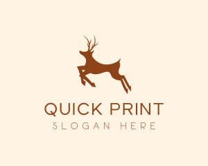 Wild Deer Animal logo design