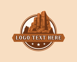 Landscape - Desert Canyon Mountain logo design