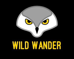 Wild Owl Head logo design