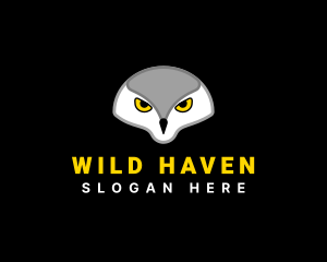 Wild Owl Head logo design