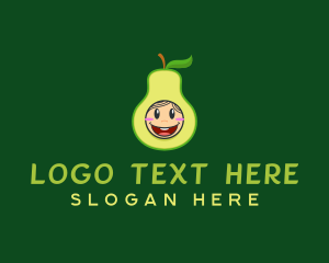 Market - Cute Avocado Fruit logo design