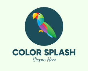 Colorful Wild Parrot logo design