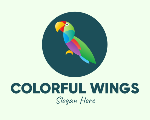 Parrot - Colorful Wild Parrot logo design