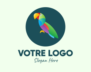 Colorful Wild Parrot logo design