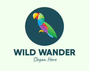 Colorful Wild Parrot logo design