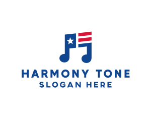 Tone - American Musical Note logo design