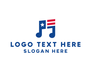 Music - American Musical Note logo design