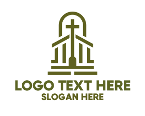 Worship - Christian Chapel Cross logo design