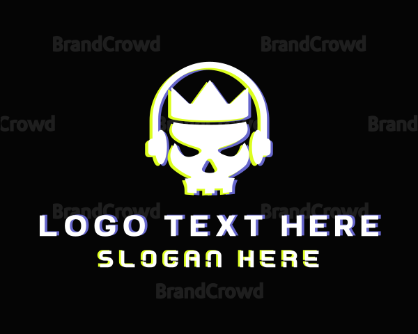 Crown Skull Headphones Logo
