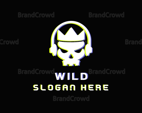 Crown Skull Headphones Logo
