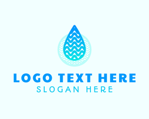 Pool - Wave Water Drop logo design