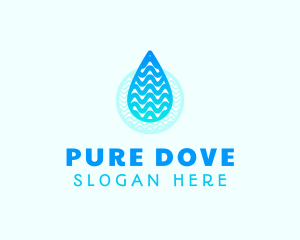 Wave Water Drop logo design