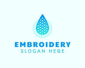 Wave Water Drop logo design