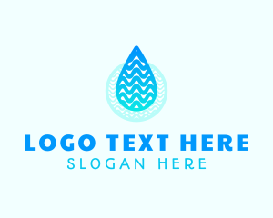 Plumbing - Wave Water Drop logo design