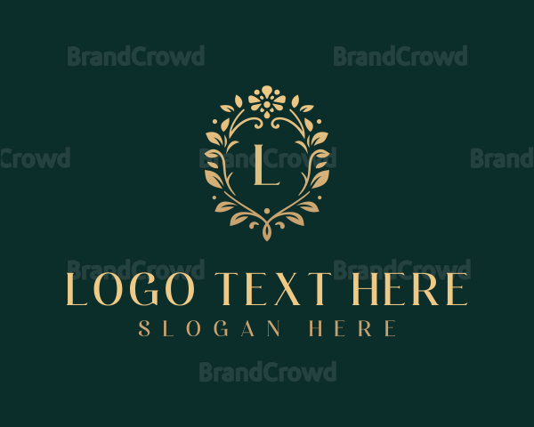 Stylish Floral Wreath Logo