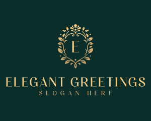 Stylish Floral Wreath logo design