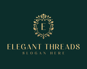 Stylish Floral Wreath logo design