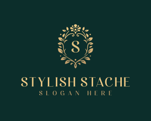 Stylish Floral Wreath logo design