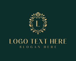 Stylish Floral Wreath logo design