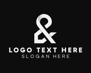 Typography - Modern Gray Ampersand logo design