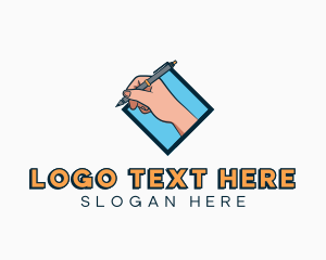 Knowledge - Hand Pen Writing logo design