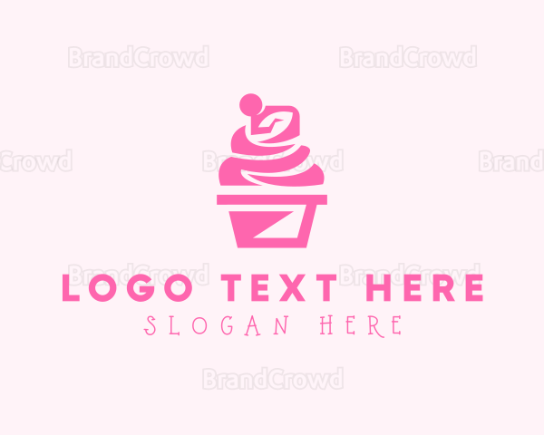 Sweet Cupcake Dessert Logo