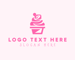 Baker - Sweet Cupcake Dessert logo design